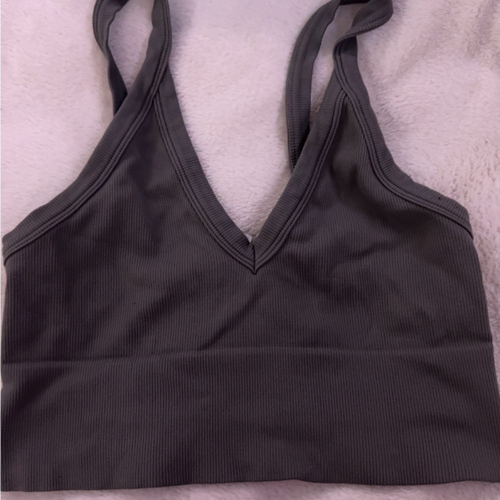 NikiBiki ripped V-neck bra top